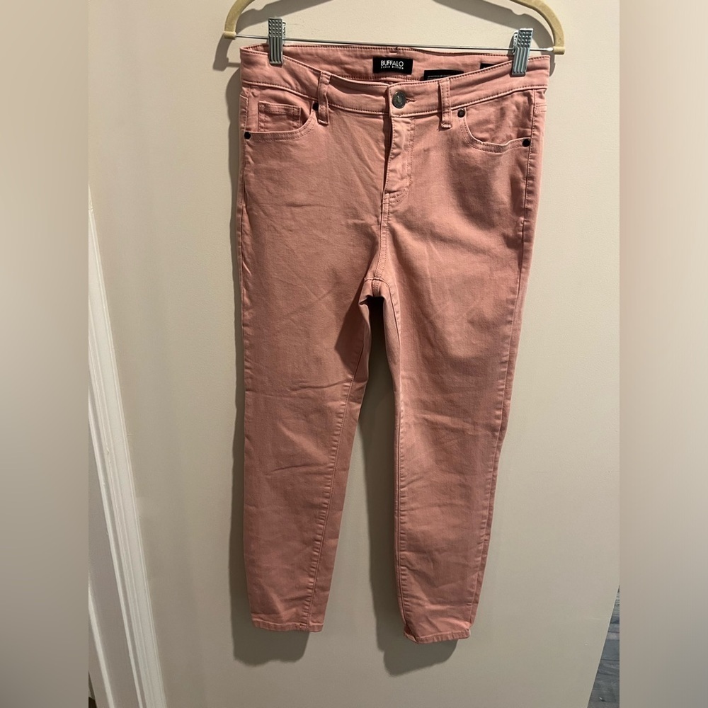 Buffalo David Bitton Jeans Womens, Pink Aubrey Mid Rise Super Soft Ankle Graze